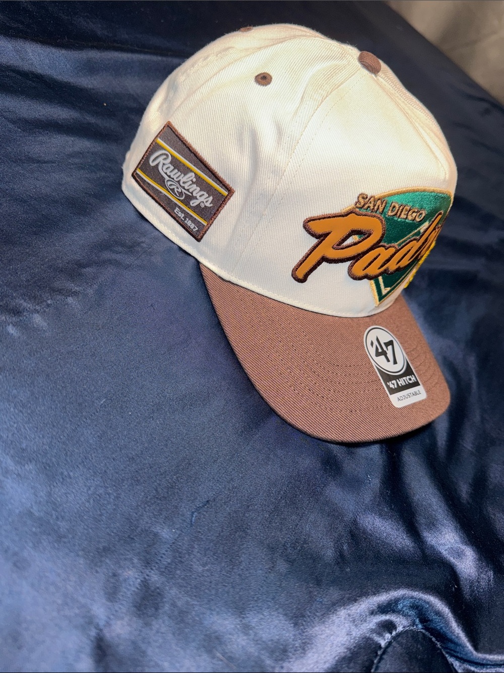 New Rawlings San Diego Padres Cream and Brown Logo Patch Hat